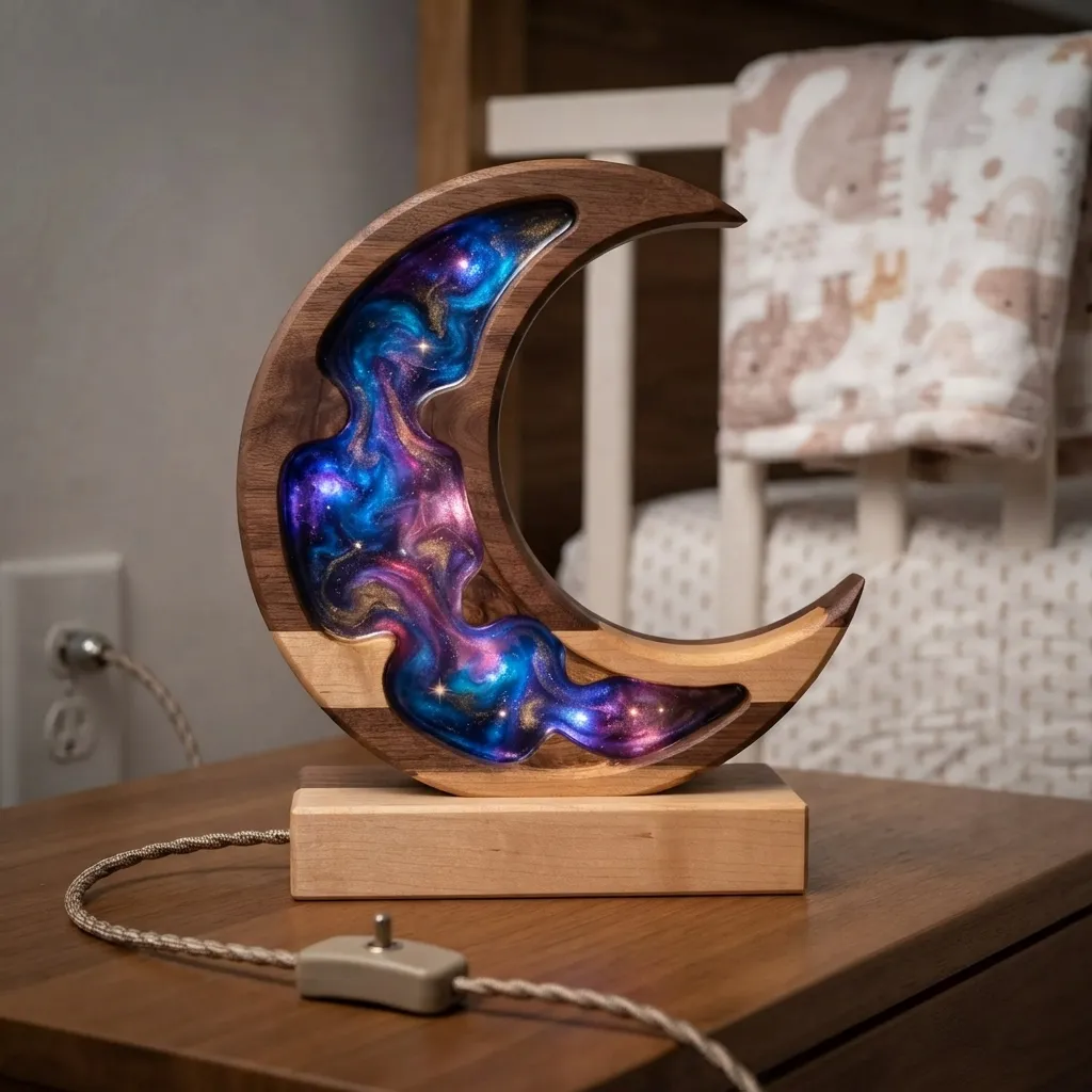 Wooden Night Light Nebula Home Decor